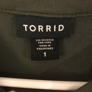 Olive foxy cutout tank top